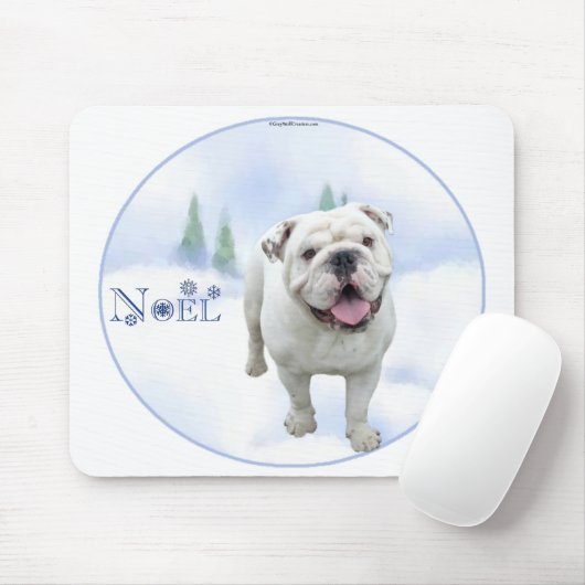 Bulldog Weihnachten Mousepad (Mit Mouse)