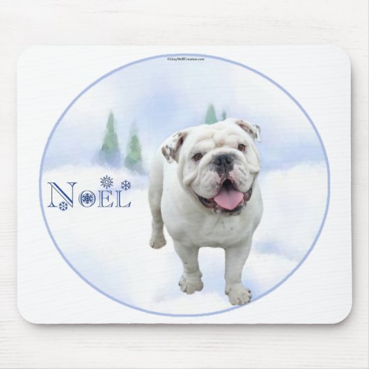 Bulldog Weihnachten Mousepad (Vorne)