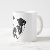 Bulldog-Weihnachten Nah Jumbo-Tasse (Vorderseite Rechts)