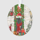 Bulldog Weihnachten Ornament (Vorderseite)