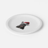 Bulldog Weihnachten Pappteller (Schrägansicht)