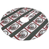 Bulldog Weihnachten Polyester Weihnachtsbaumdecke (Schrägansicht)