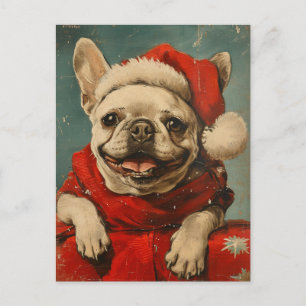 Bulldog Weihnachten Postkarte