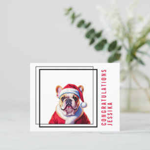Bulldog Weihnachten Postkarte