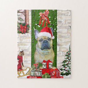 Bulldog Weihnachten Puzzle
