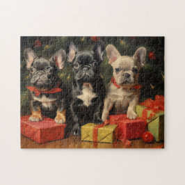 Bulldog Weihnachten Puzzle