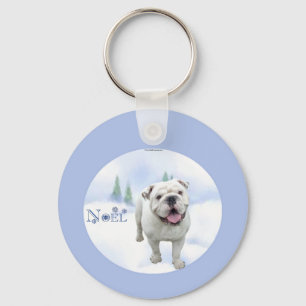 Bulldog Weihnachten Schlüsselanhänger