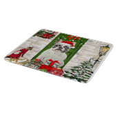 Bulldog Weihnachten Schneidebrett (Ecke)