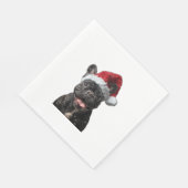 Bulldog Weihnachten Serviette (Ecke)