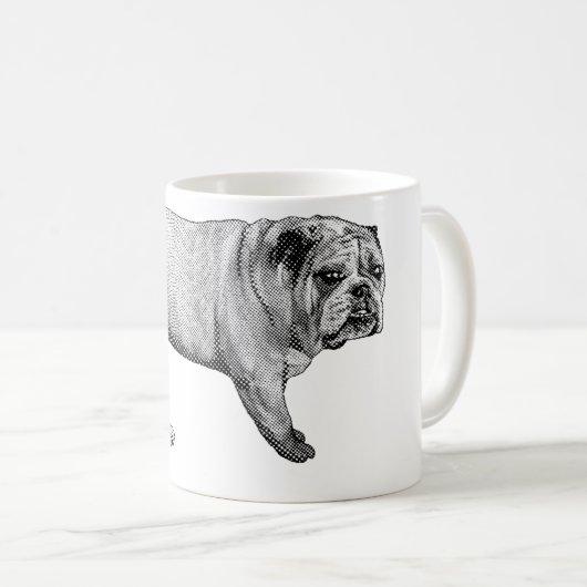 Bulldog-Weihnachten-Tasse Kaffeetasse (VorderseiteRechts)