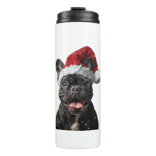 Bulldog Weihnachten Thermosbecher