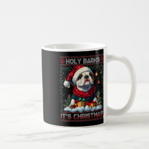 Bulldog Weihnachtsbaumleuchten Dekorationen Hunde Kaffeetasse