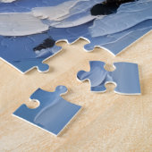 Bulldog-Weihnachtsboot-Feiertag Puzzle (Seite)