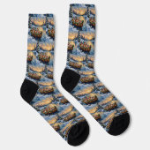 Bulldog-Weihnachtsboot-Feiertag Socken (Rechts)