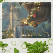 Bulldog Weihnachtsfest Geschirrtuch (Gefaltet)