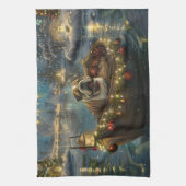 Bulldog Weihnachtsfest Geschirrtuch (Vertikal)