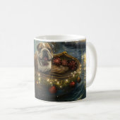 Bulldog Weihnachtsfest Kaffeetasse (VorderseiteRechts)