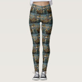 Bulldog Weihnachtsfest Leggings (Vorderseite)