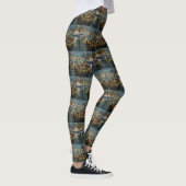 Bulldog Weihnachtsfest Leggings (Rechts)