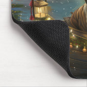 Bulldog Weihnachtsfest Mousepad (Ecke)