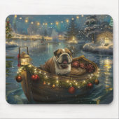 Bulldog Weihnachtsfest Mousepad (Vorne)