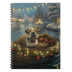 Bulldog Weihnachtsfest Notizblock