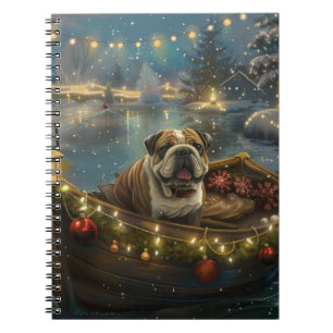 Bulldog Weihnachtsfest Notizblock