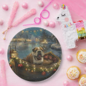 Bulldog Weihnachtsfest Pappteller (Party)