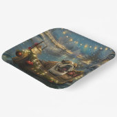 Bulldog Weihnachtsfest Pappteller (Gewinkelt)