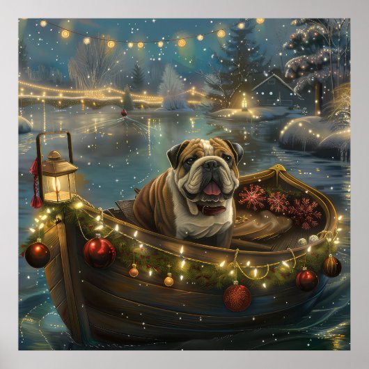 Bulldog Weihnachtsfest Poster (Vorne)