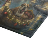 Bulldog Weihnachtsfest Schneidebrett (Ecke)