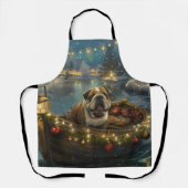 Bulldog Weihnachtsfest Schürze (Vorderseite)