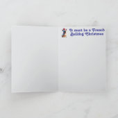 Bulldog-Weihnachtsfest-Strumpf Karte (Innenseite)