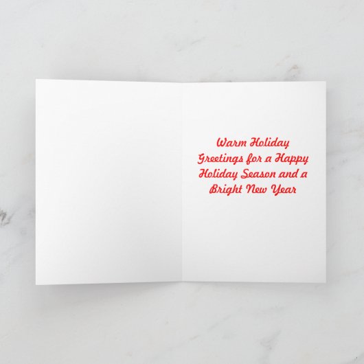 Bulldog Weihnachtskarten Feiertagskarte (Innenseite)