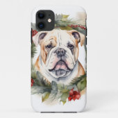 Bulldog Weihnachtsmann Case-Mate iPhone Hülle (Rückseite)