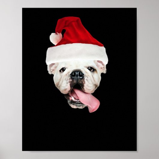 Bulldog Weihnachtsmann Essential T-Shirt Poster (Vorne)