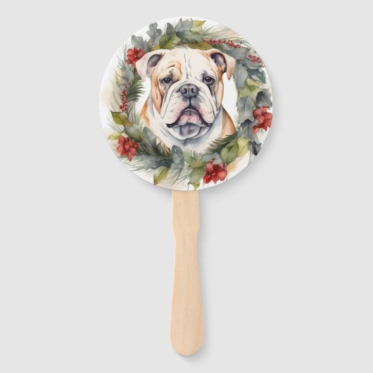 Bulldog Weihnachtsmann Fächer (Rückseite)