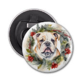 Bulldog Weihnachtsmann Flaschenöffner (Vorderseite)