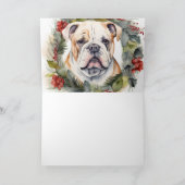 Bulldog Weihnachtsmann Karte (Innenseite)