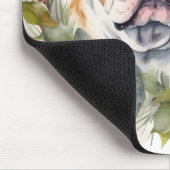 Bulldog Weihnachtsmann Mousepad (Ecke)