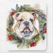 Bulldog Weihnachtsmann Mousepad (Vorne)