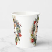 Bulldog Weihnachtsmann Pappbecher (Links)