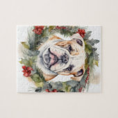 Bulldog Weihnachtsmann Puzzle (Horizontal)