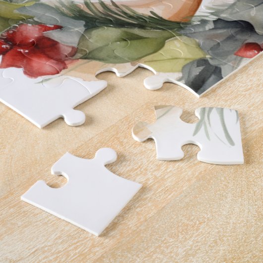 Bulldog Weihnachtsmann Puzzle (Seite)