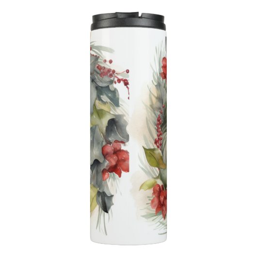 Bulldog Weihnachtsmann Thermosbecher (Rückseite)