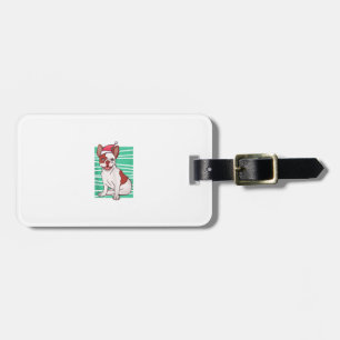 Bulldog Weihnachtsmannmütze - Funny Christmas Gepäckanhänger