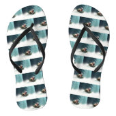 Bulldog Weihnachtsschnee im Winter Badesandalen (Fußbett)