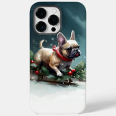Bulldog Weihnachtsschnee im Winter Case-Mate iPhone Hülle (Rückseite)