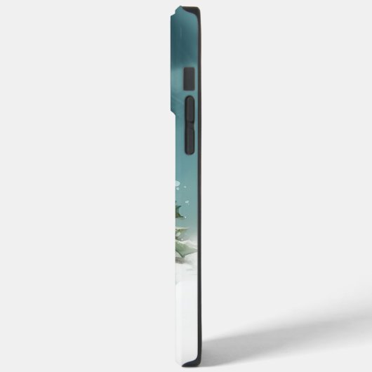 Bulldog Weihnachtsschnee im Winter Case-Mate iPhone Hülle (Rückseite / Links)