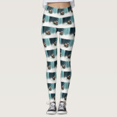 Bulldog Weihnachtsschnee im Winter Leggings (Vorderseite)